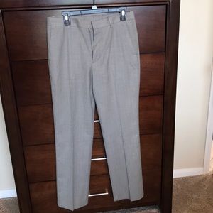 Grey with black stripes dress pants.